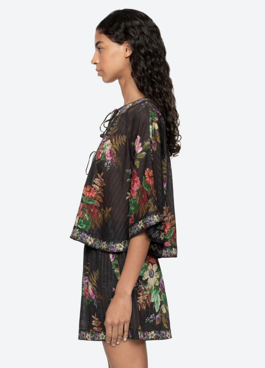 Sea NY Viktoria Print Tie Front Top - Image 4