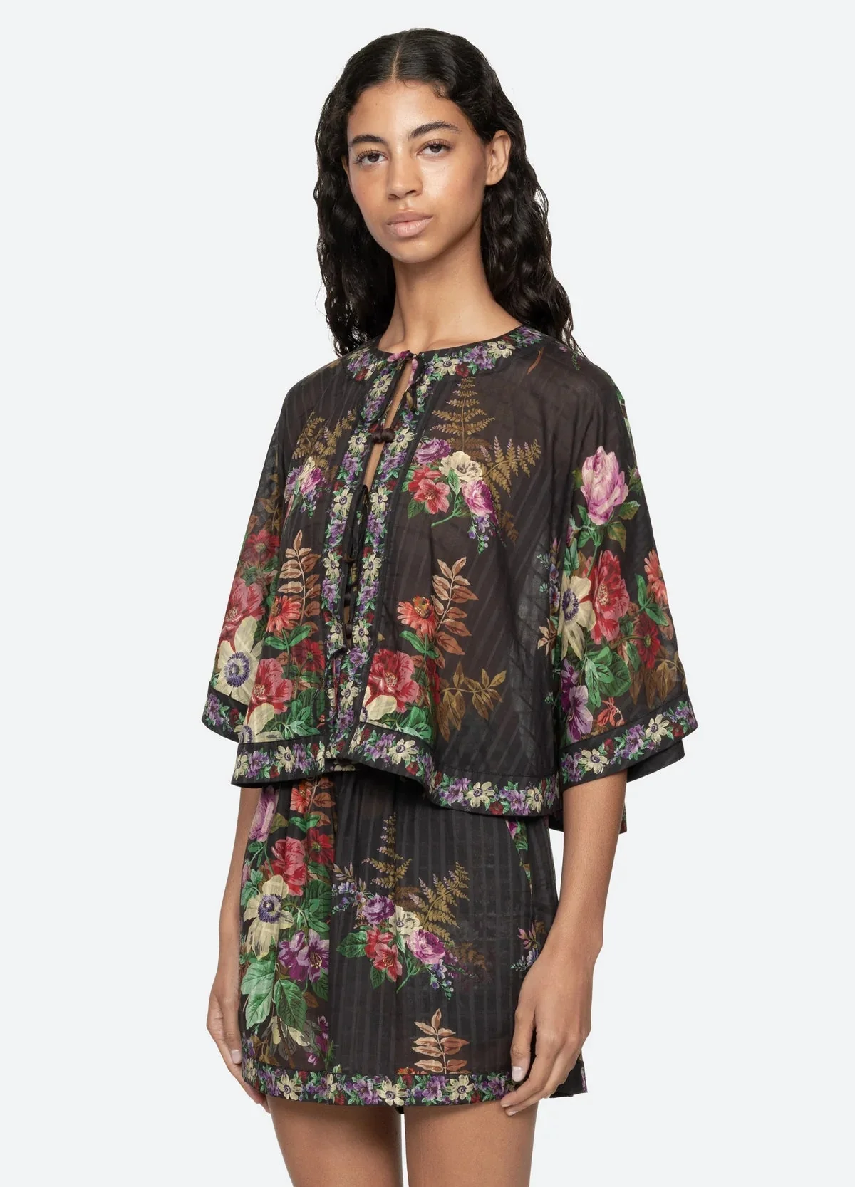 Sea NY Viktoria Print Tie Front Top - Image 5