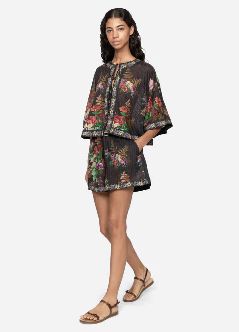 Sea NY Viktoria Print Tie Front Top - Image 7