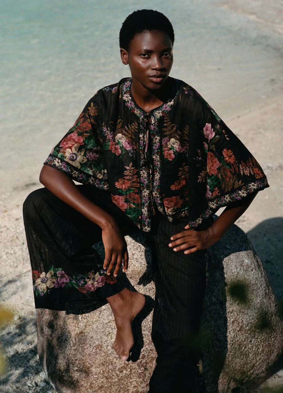 Sea NY Viktoria Print Tie Front Top - Image 8