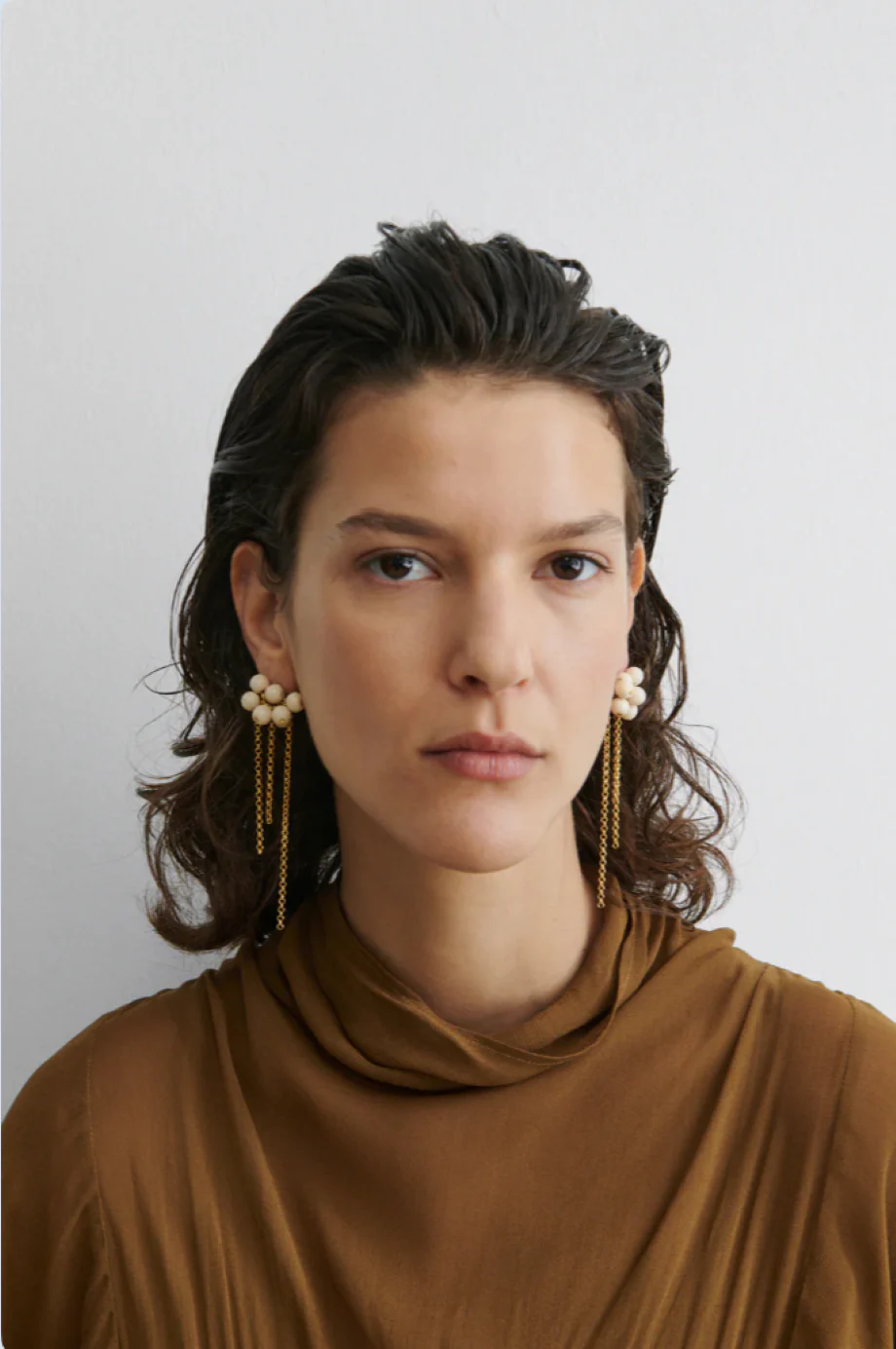 Rachel Comey Bauble Mesh Earrings - Ivory - Image 2
