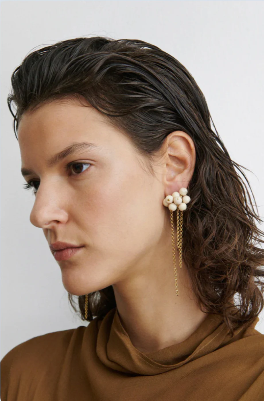 Rachel Comey Bauble Mesh Earrings - Ivory - Image 3