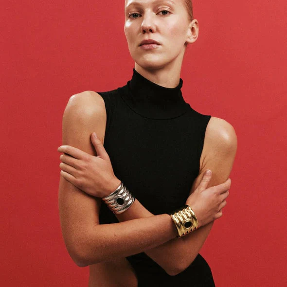 Heaven Mayhem Clarke Cuff Bracelet - Gold - Image 2