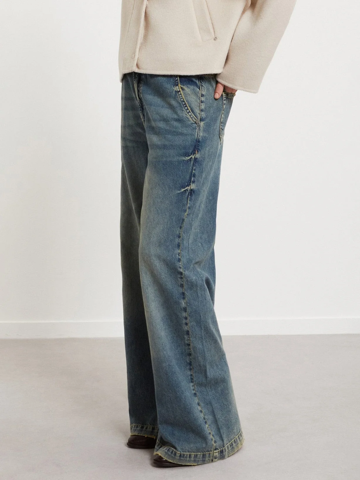 Ottod'Ame Wide Leg Denim Chinos - Image 4