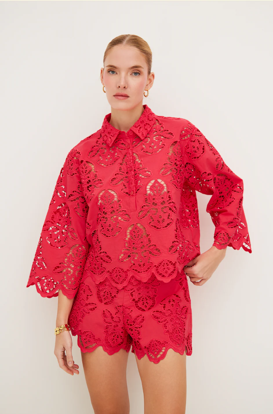 Cara Cara Trish Shorts - Azalea Eyelet - Image 2