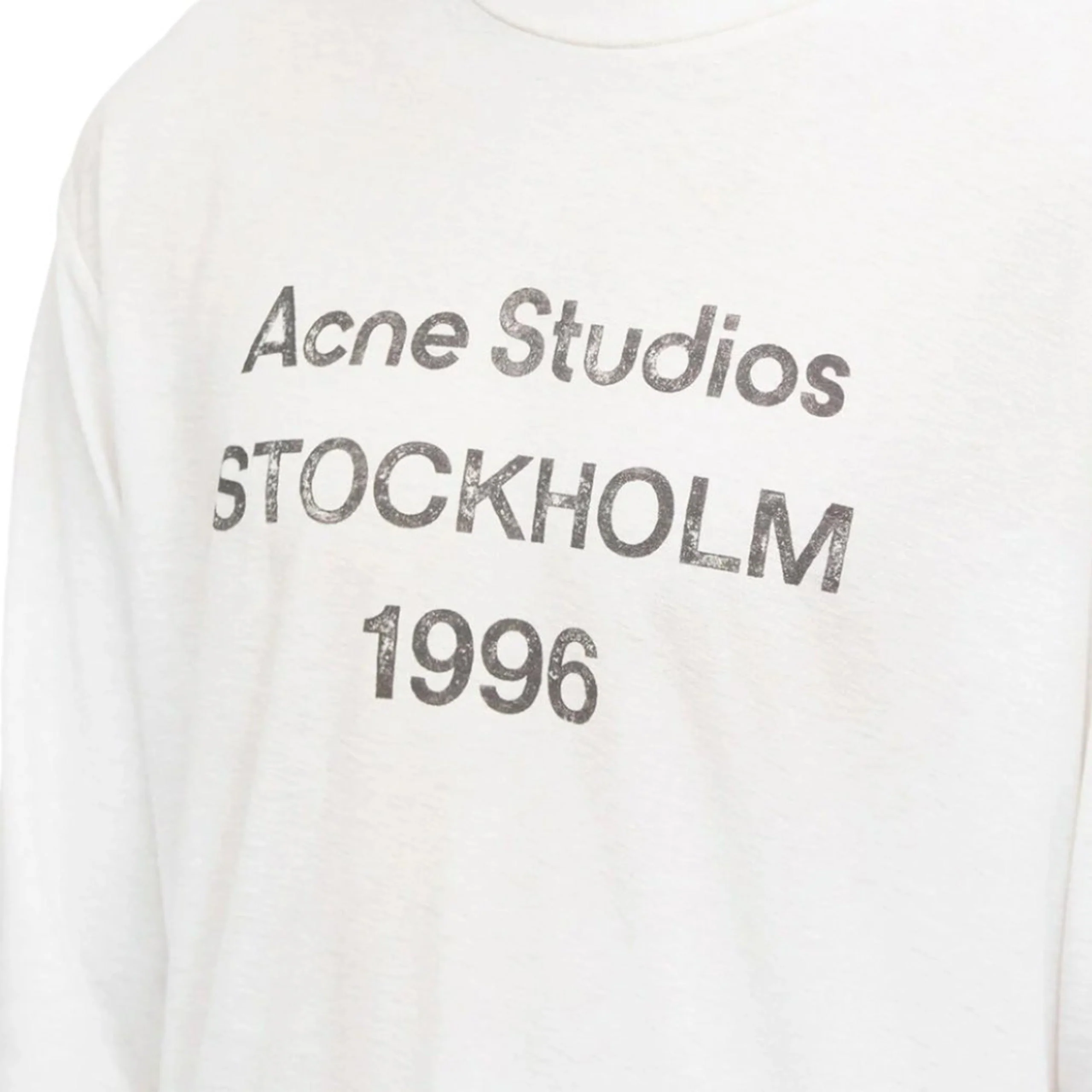 Acne Studios Logo 1996 Long Sleeve T-Shirt - Dusty White - Image 2