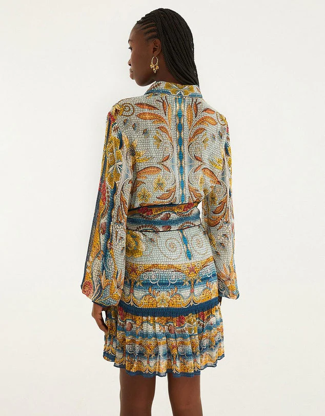 Farm Rio Mosaic Garden Mini Dress - Image 2