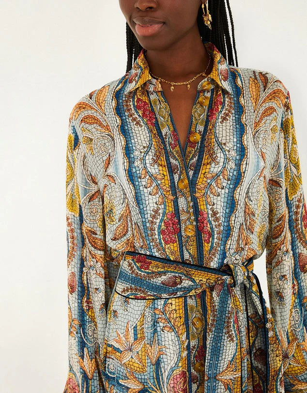 Farm Rio Mosaic Garden Mini Dress - Image 3