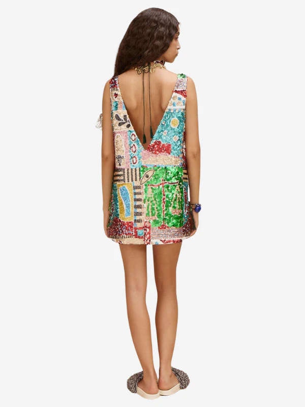 ALEMAIS Jazz Embellished Mini Dress - Image 3