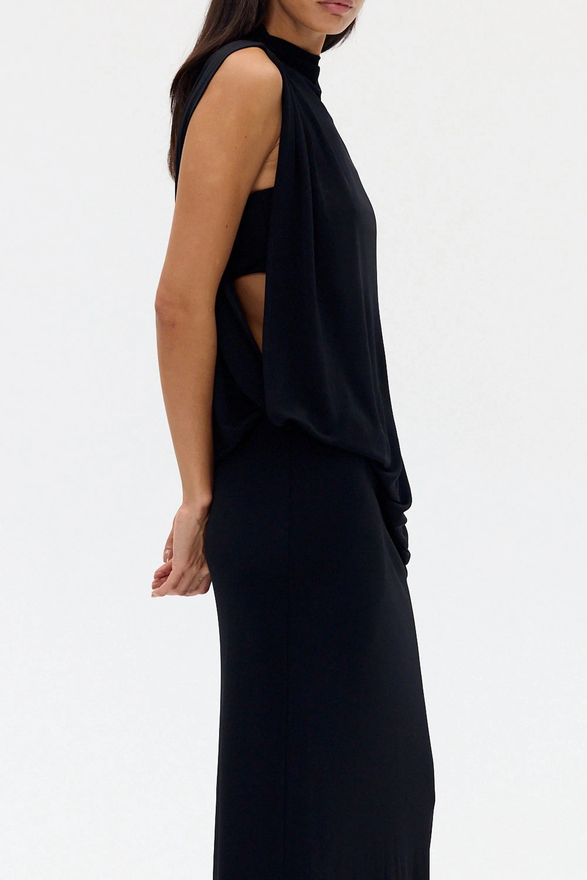 Third Form Fall Away Floor Length Dress - Onyx - Image 5