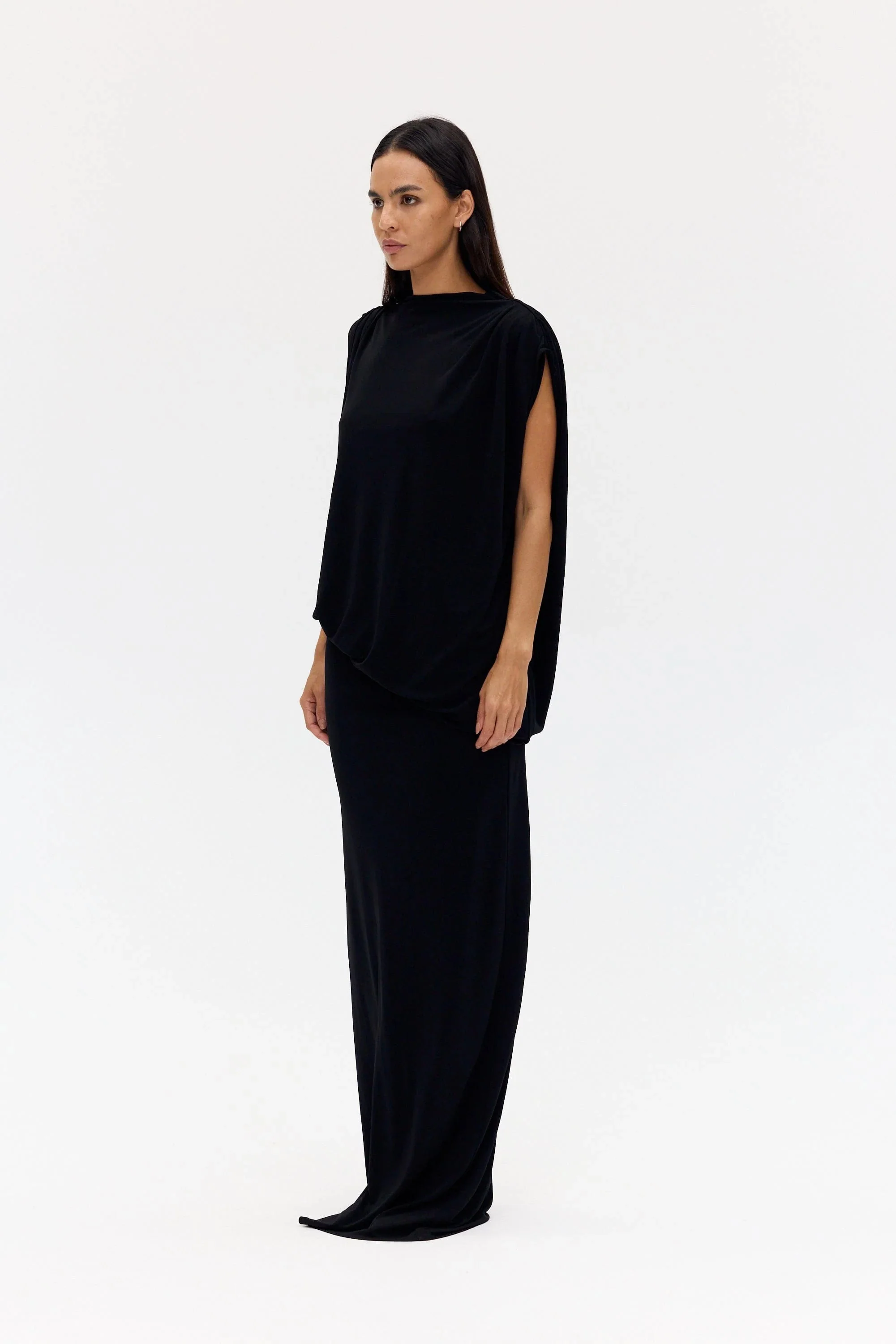 Third Form Fall Away Floor Length Dress - Onyx - Image 7