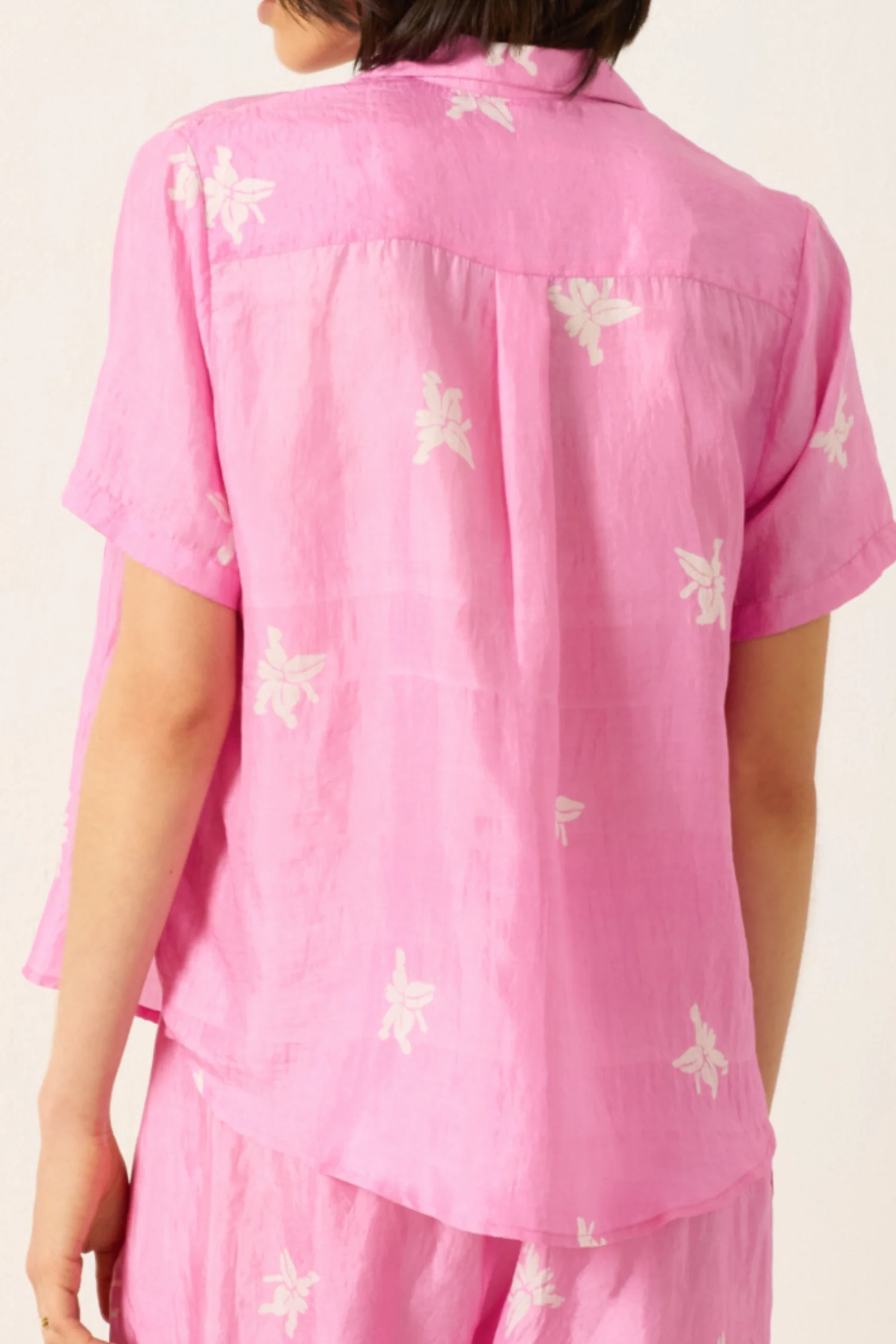 Alix Of Bohemia Styla Jasmin Tie Blouse - Med Pink - Image 3