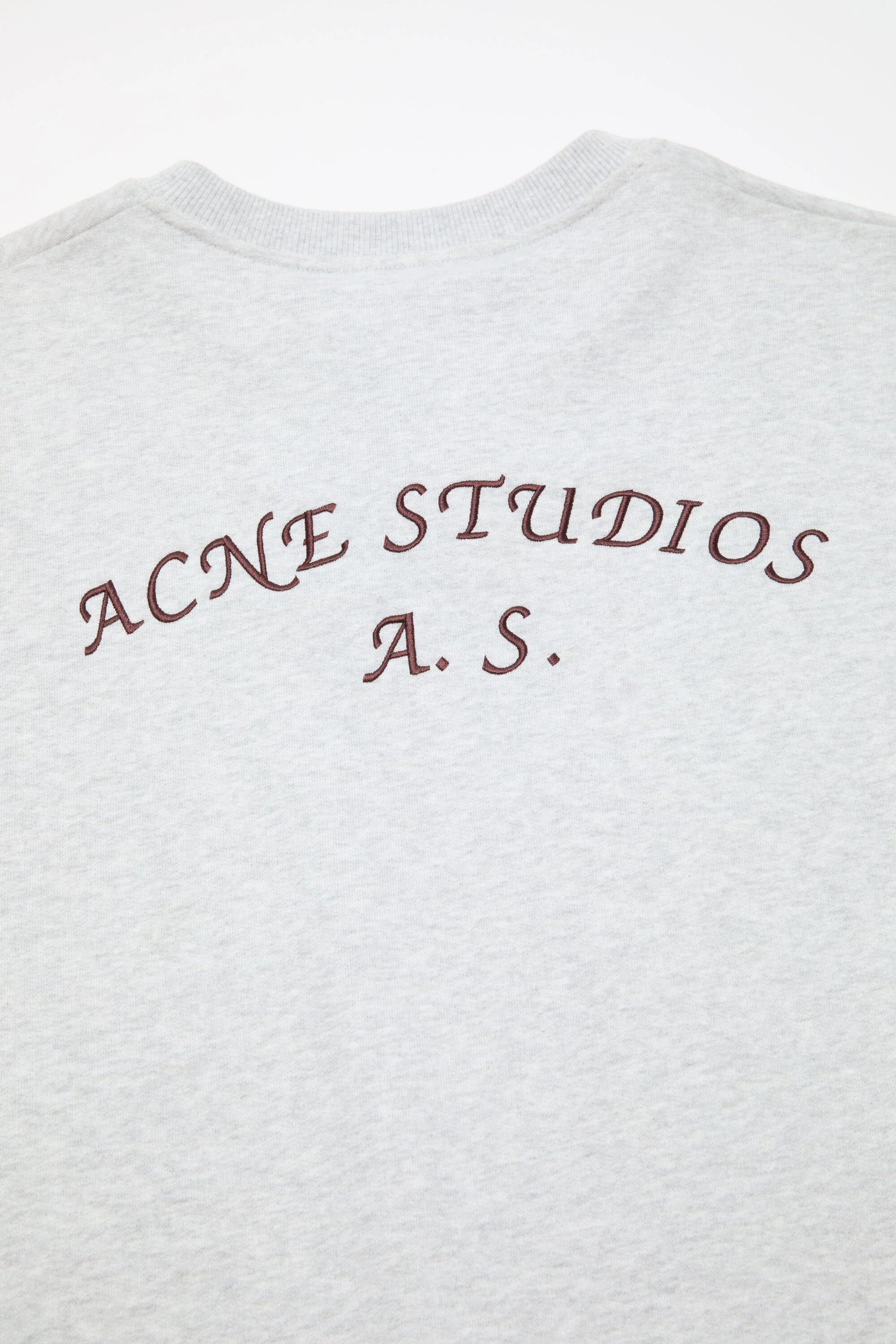 Acne Studios Henley Neck Sweatshirt - Pale Grey Melange - Image 2