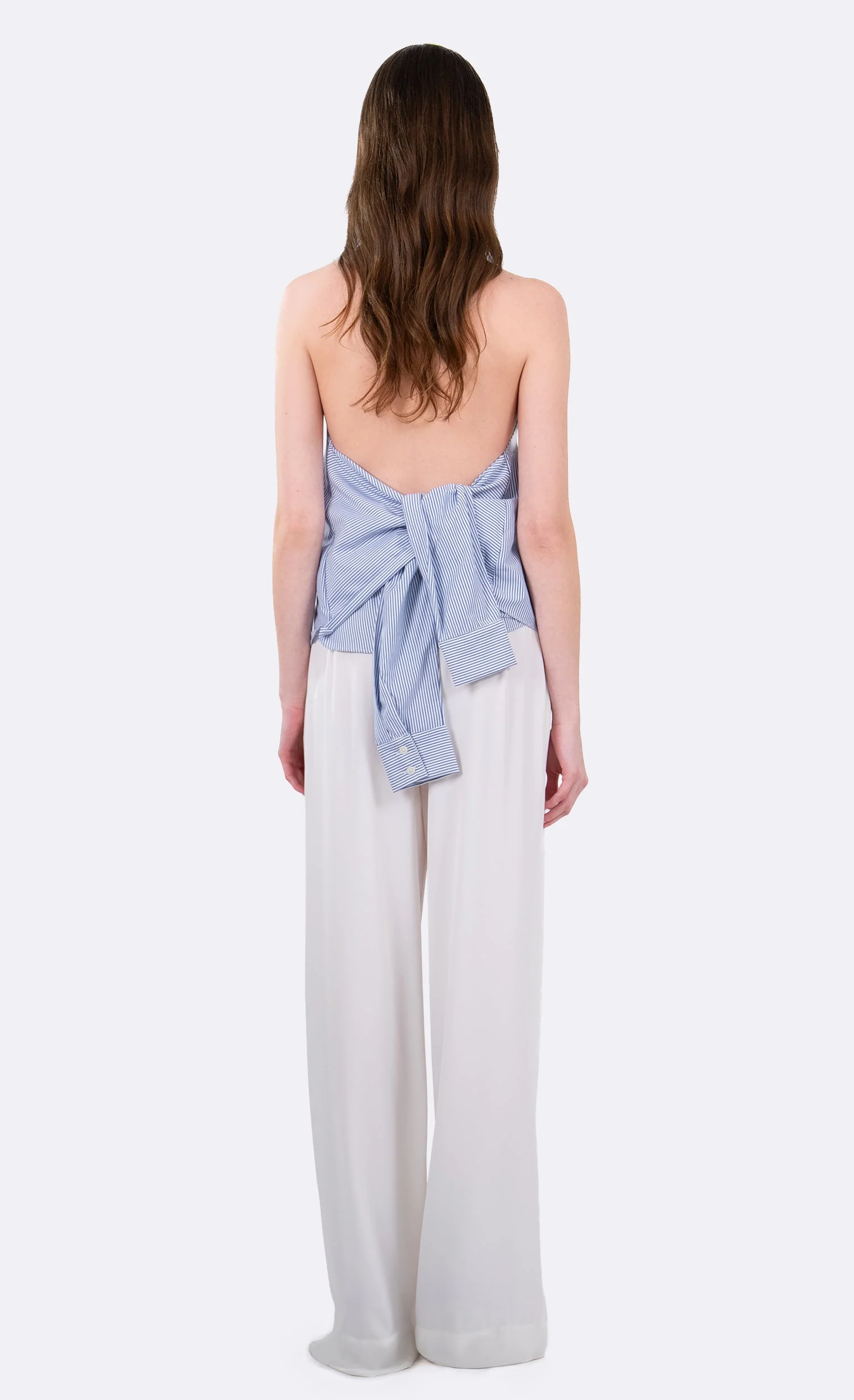 Nonchalant Label Pamela Top - Blue/White Stripe - Image 3