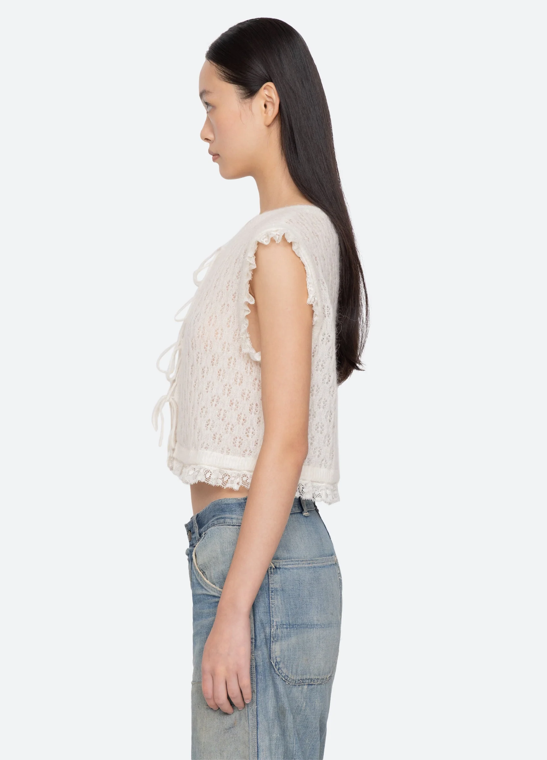 Sea NY Teagan Vest - Cream - Image 4