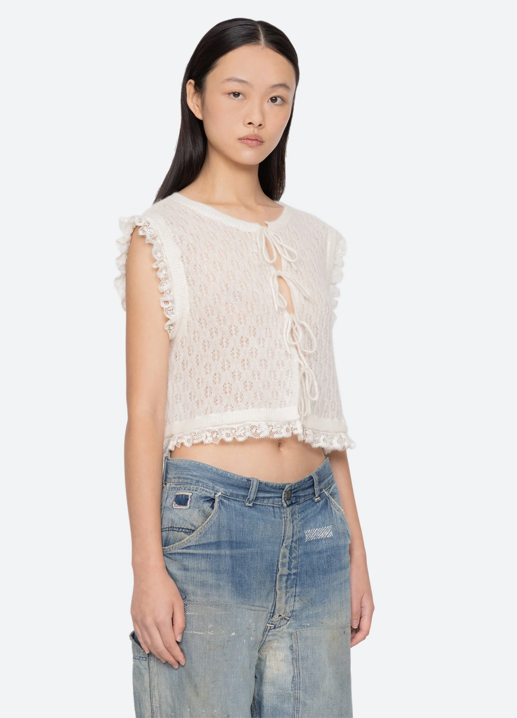 Sea NY Teagan Vest - Cream - Image 5