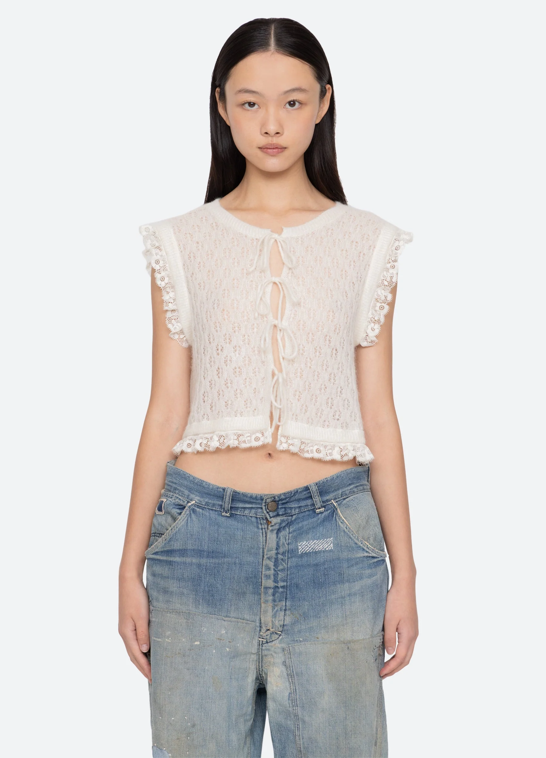Sea NY Teagan Vest - Cream - Image 6