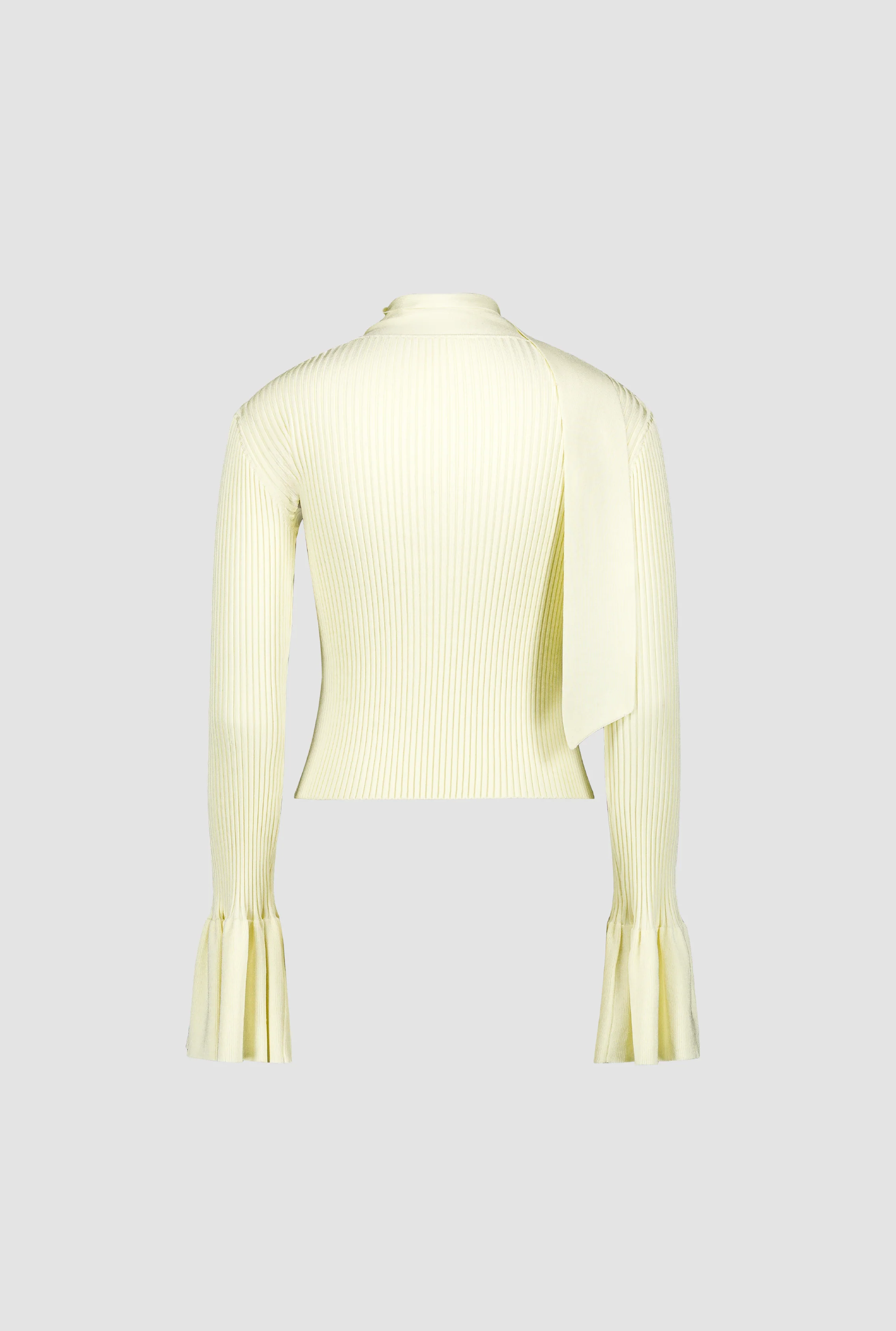 SAEMDI Sunny Scarf Top - Pale Yellow - Image 5