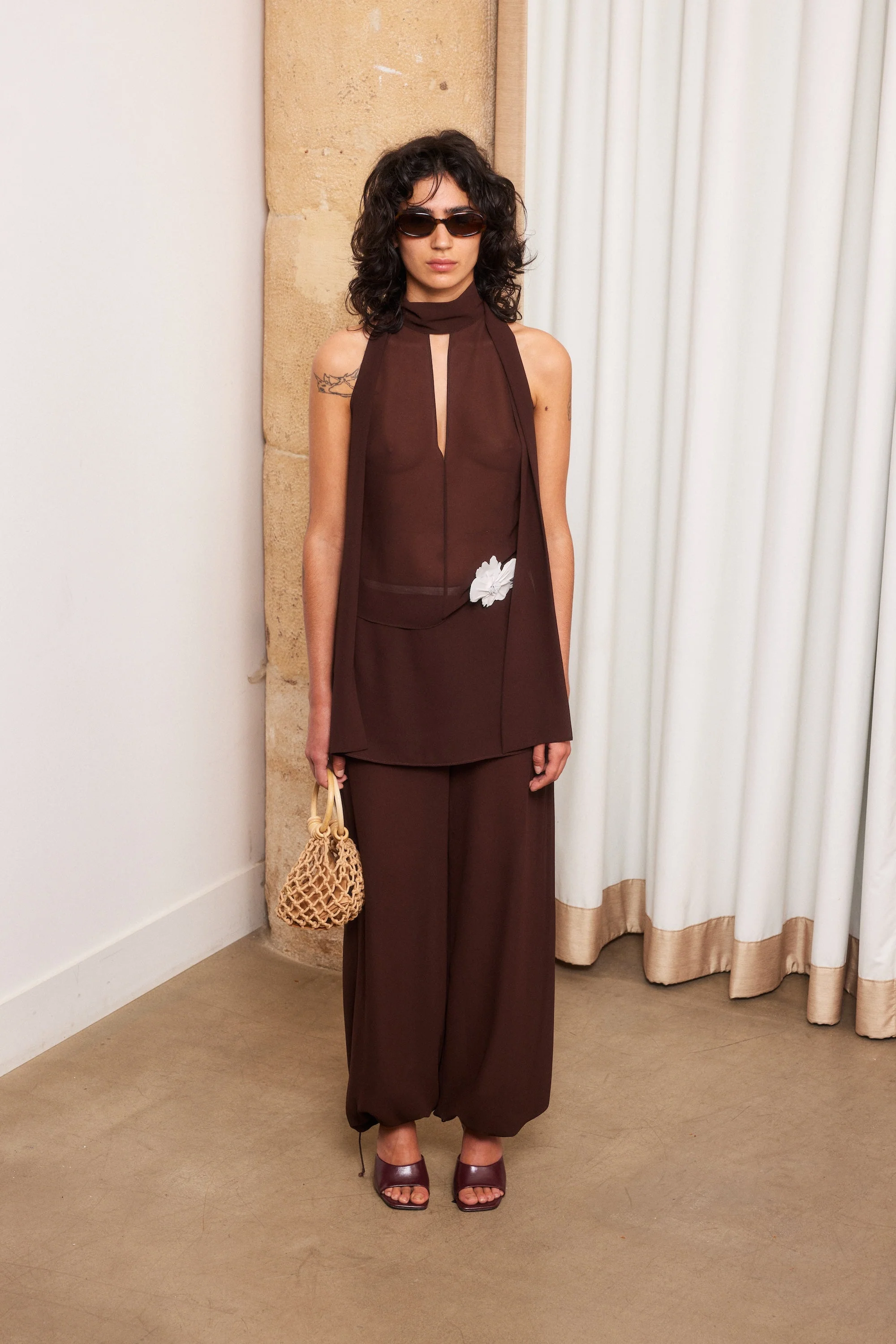 SAEMDI Flowy Overskirt Trousers - Image 4