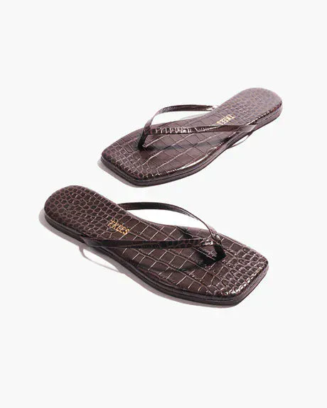 TKEES Lily Square Toe Croc Sandals - Image 4