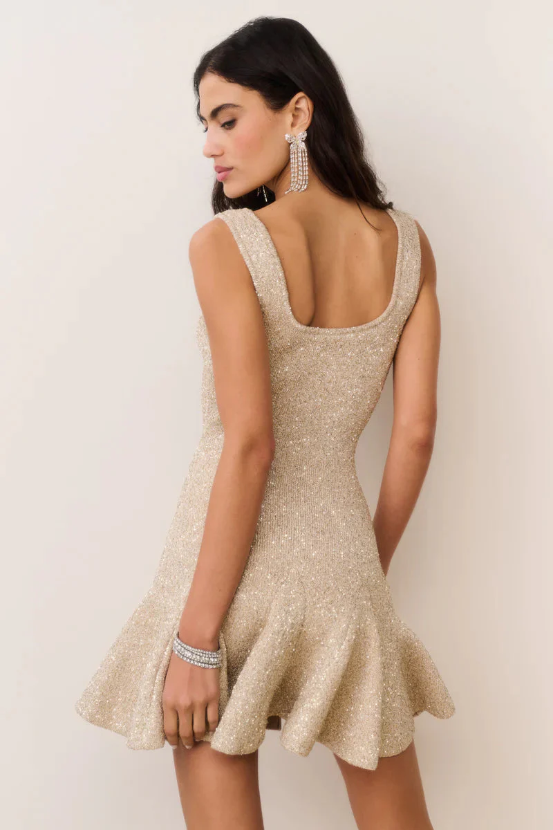 LoveShackFancy Sarajane Dress - Honey Gold - Image 3