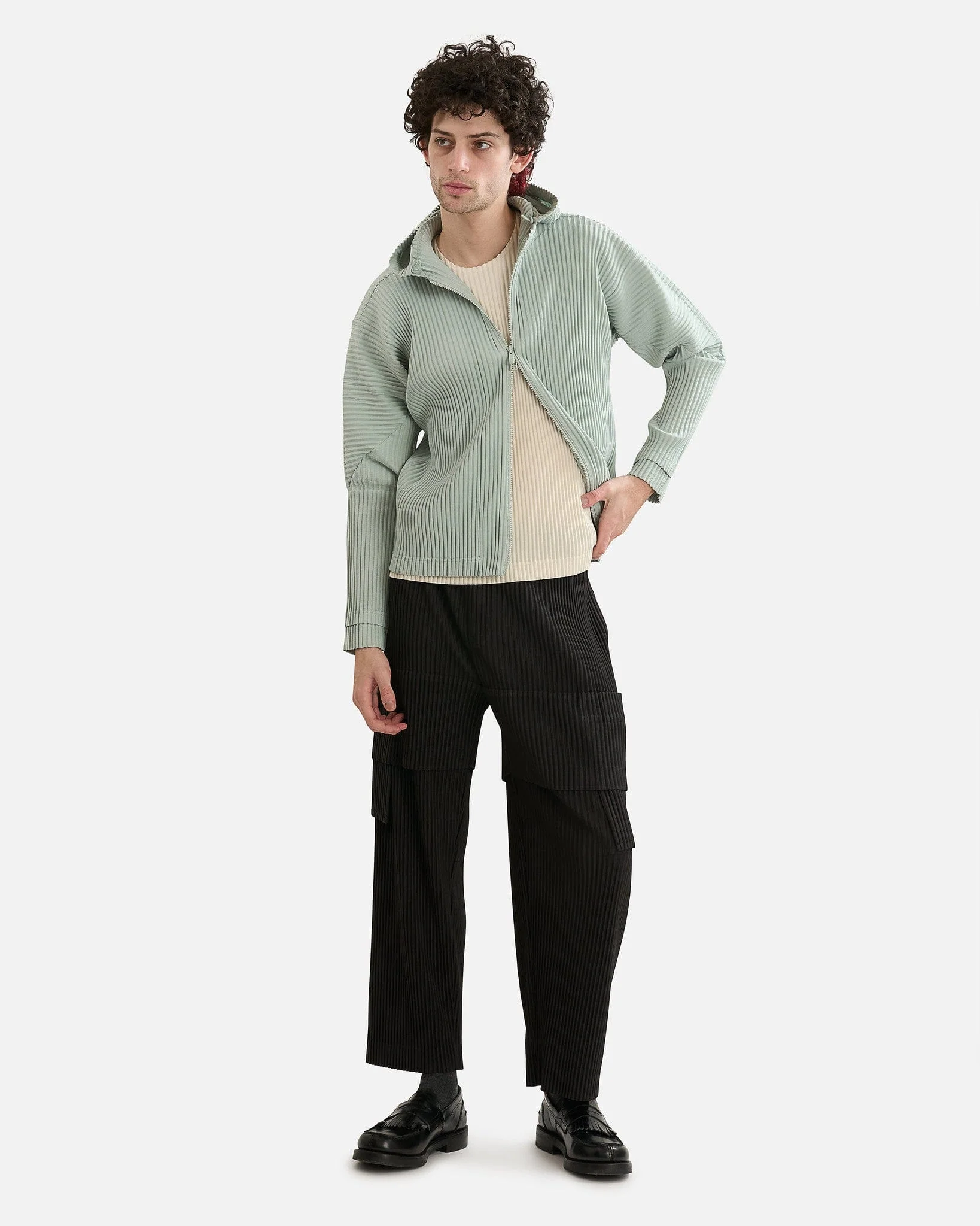 HOMME PLISSE ISSEY MIYAKE Pleated Hooded Jacket - Image 7