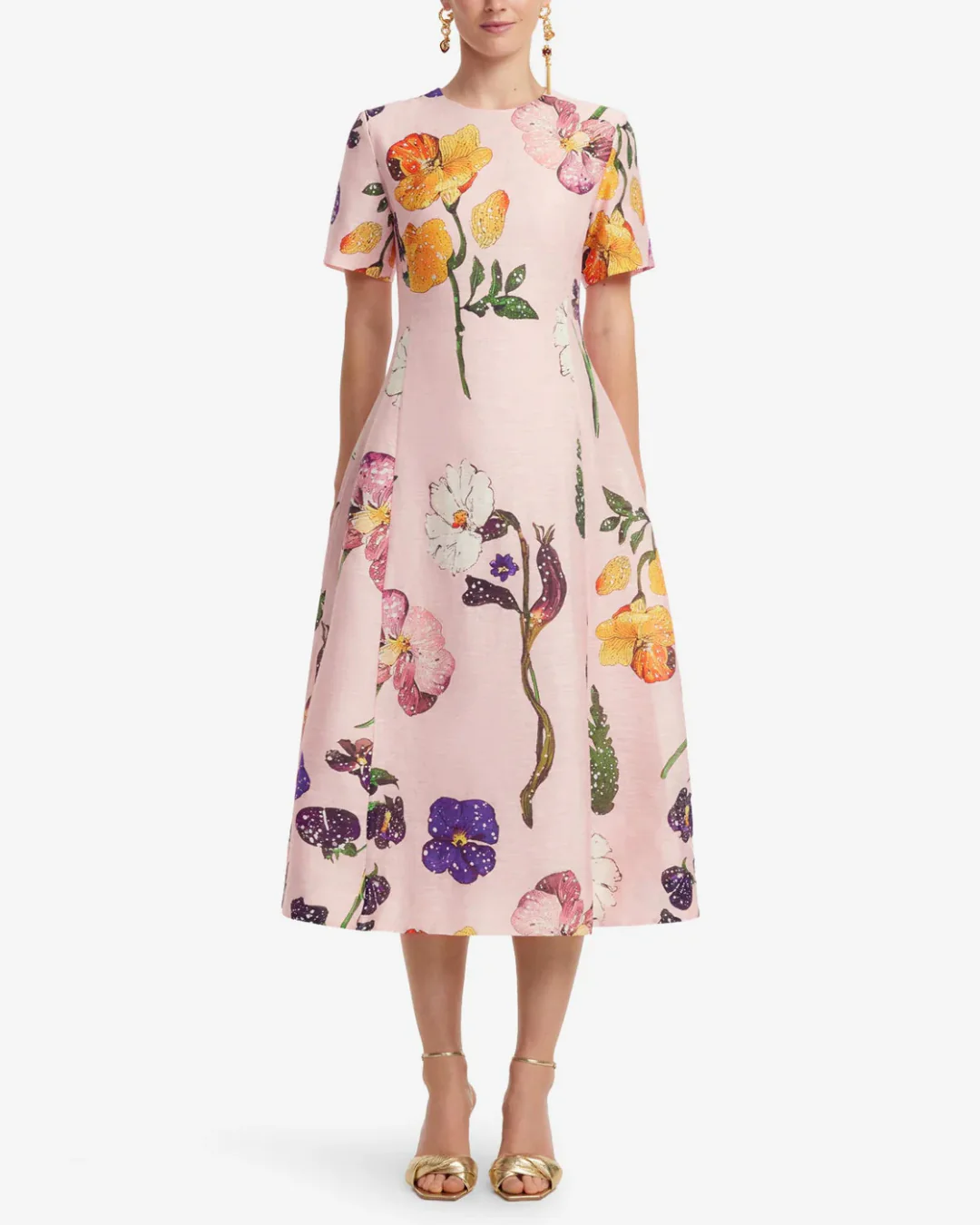 Leo Lin Caroline Short Sleeve Midi Dress - Wildbloom - Image 2