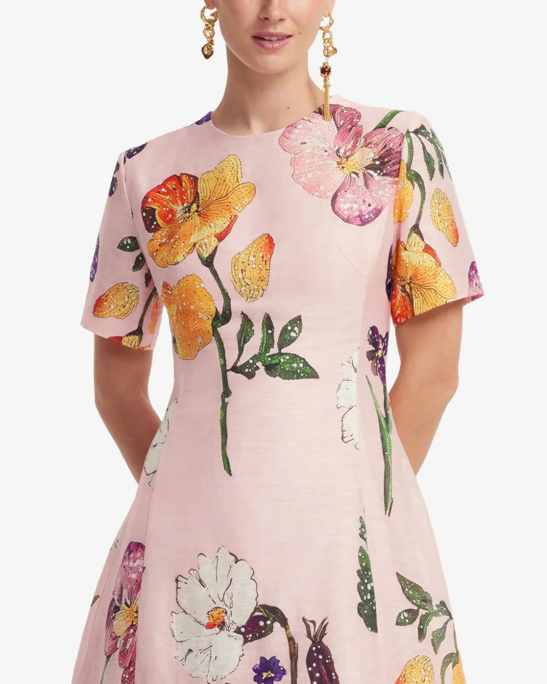 Leo Lin Caroline Short Sleeve Midi Dress - Wildbloom - Image 4