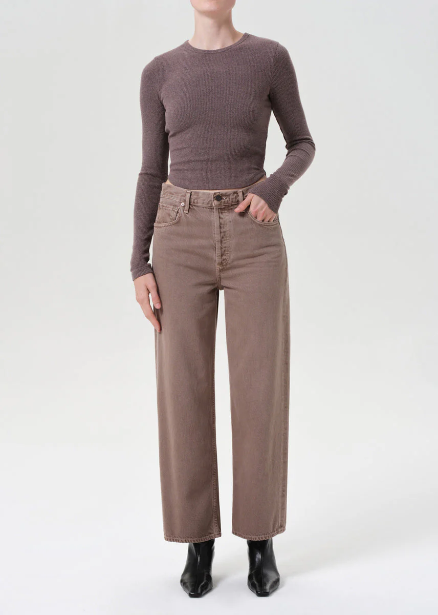 AGOLDE Ren Jean High Rise Wide Leg Jeans - Image 2