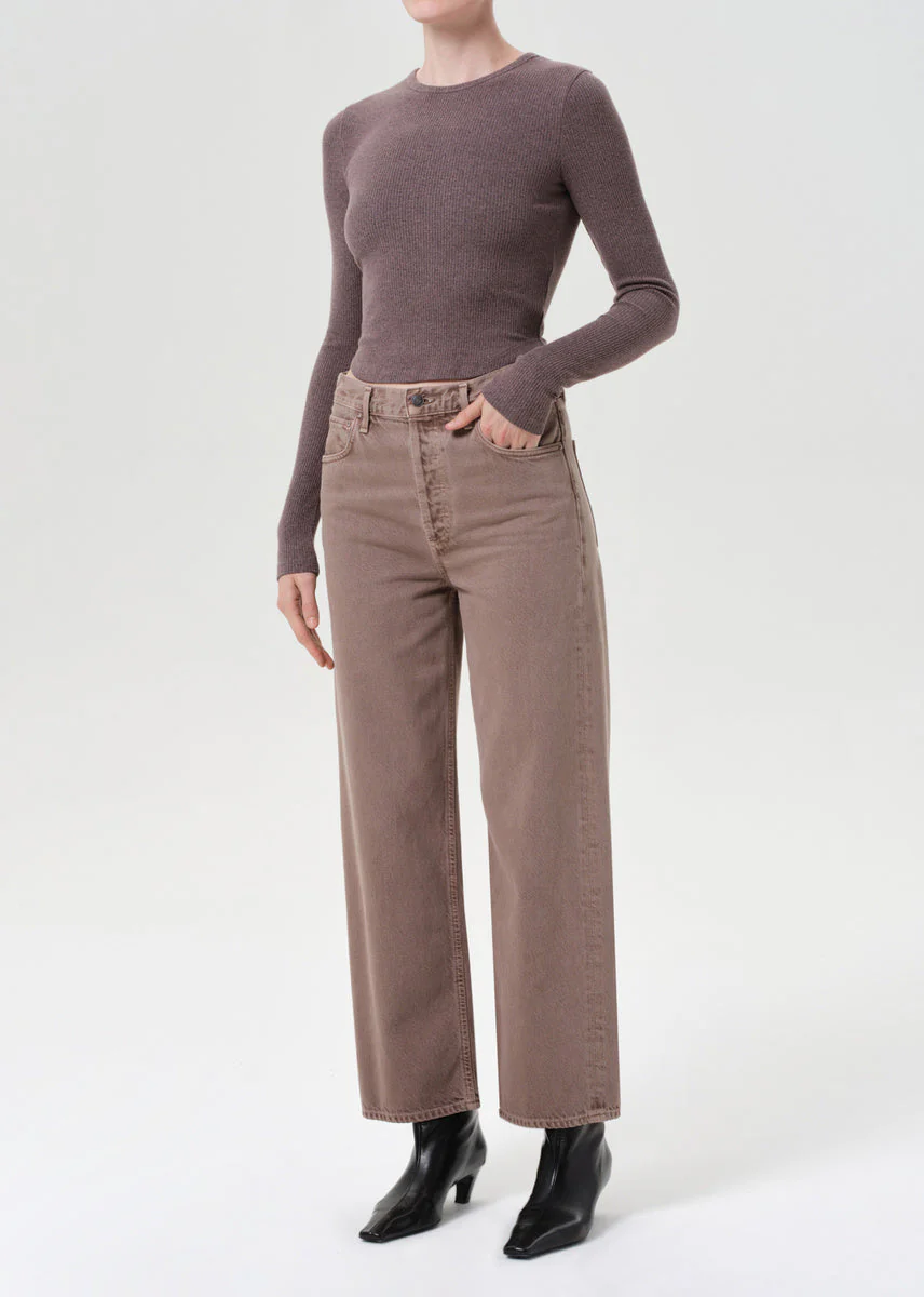 AGOLDE Ren Jean High Rise Wide Leg Jeans - Image 3