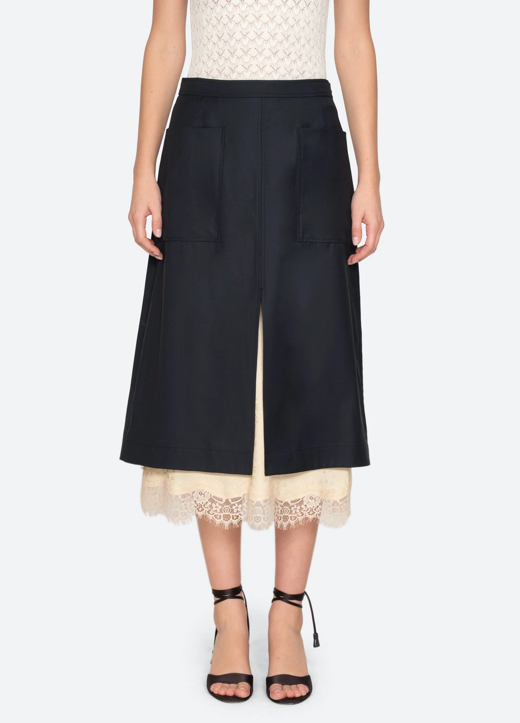 Sea NY Fiora Skirt - Navy - Image 2