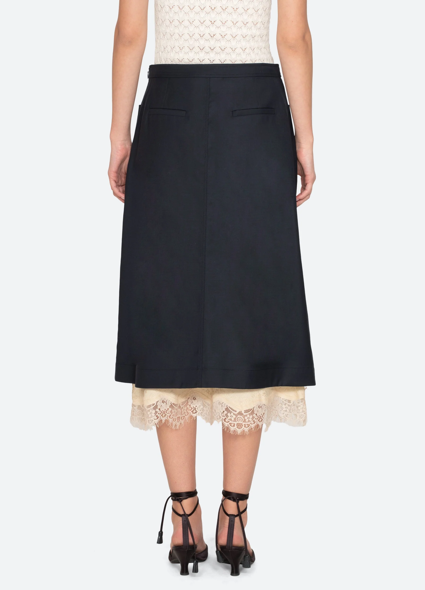 Sea NY Fiora Skirt - Navy - Image 3