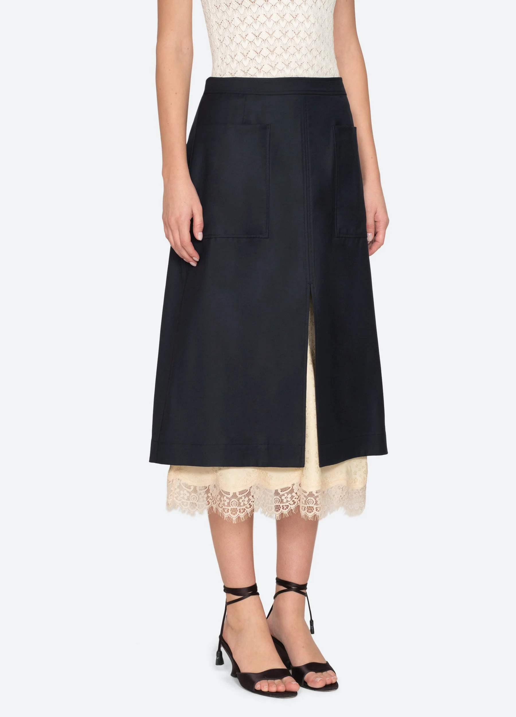 Sea NY Fiora Skirt - Navy - Image 5