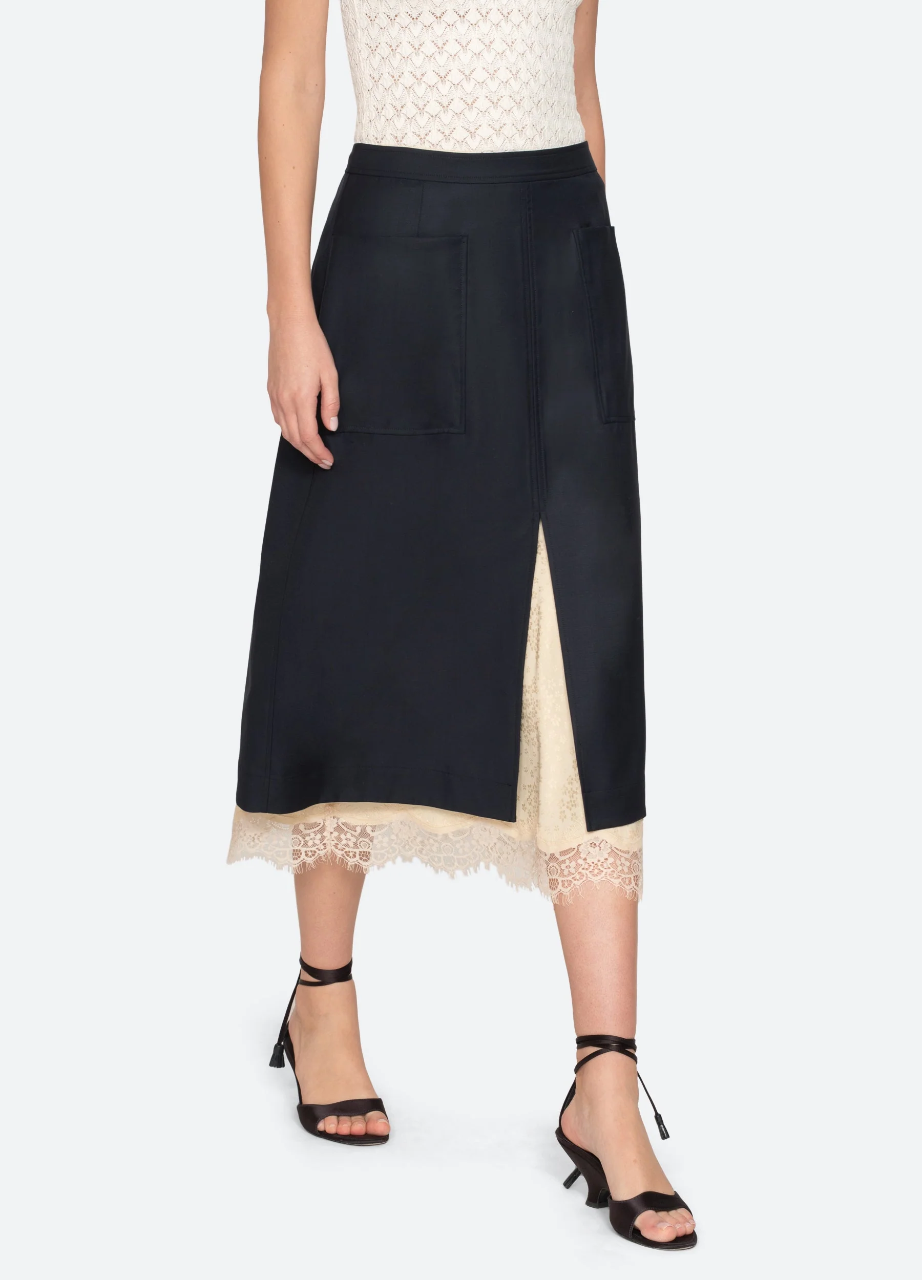 Sea NY Fiora Skirt - Navy - Image 6