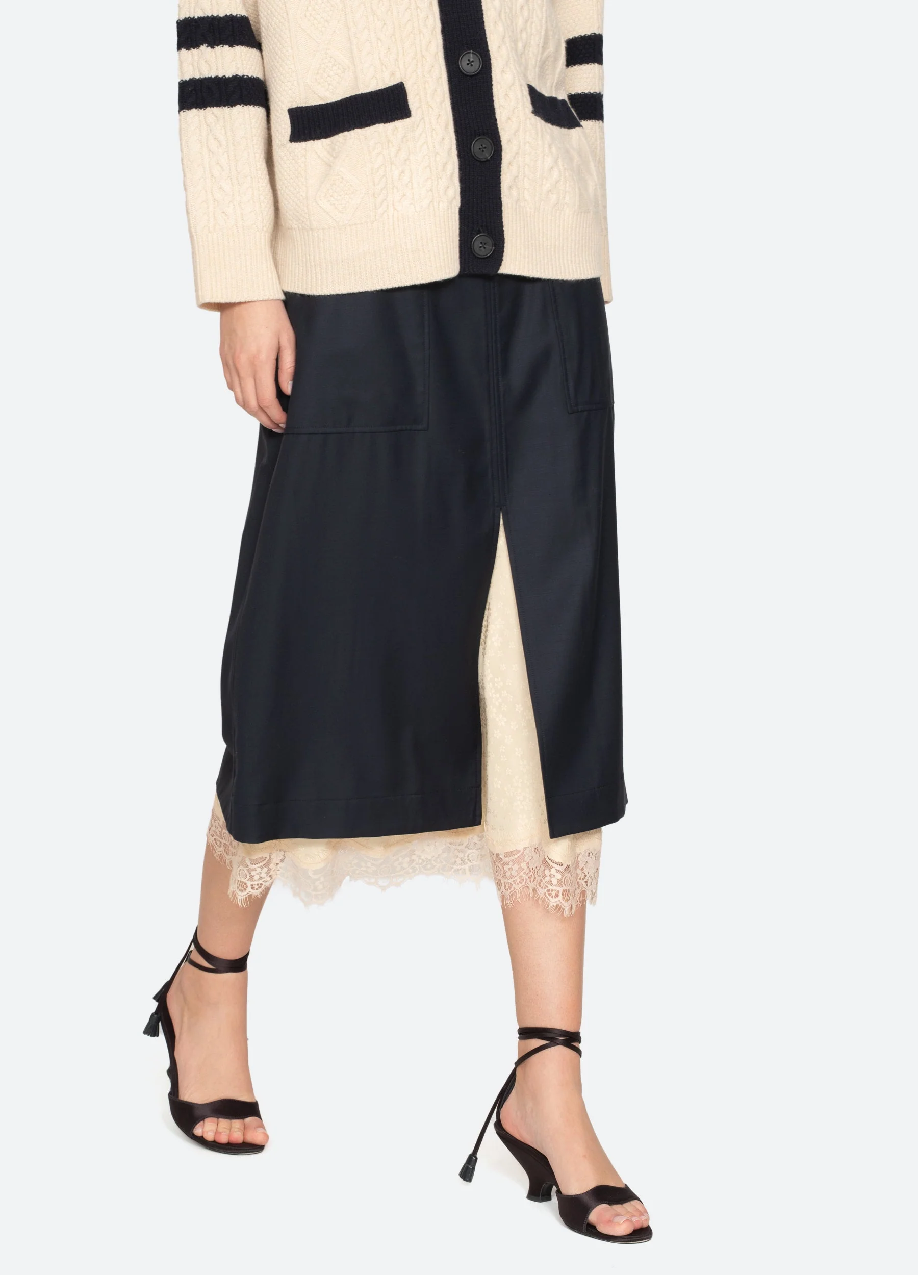 Sea NY Fiora Skirt - Navy - Image 7