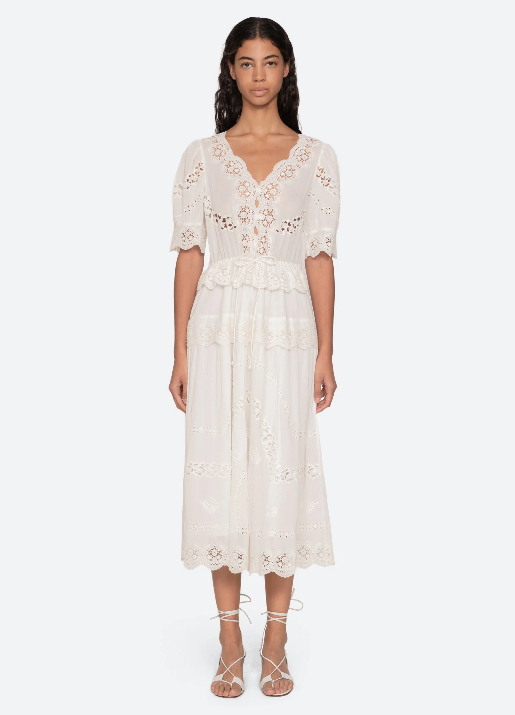 Sea NY Sofia Dress - Cream - Image 6