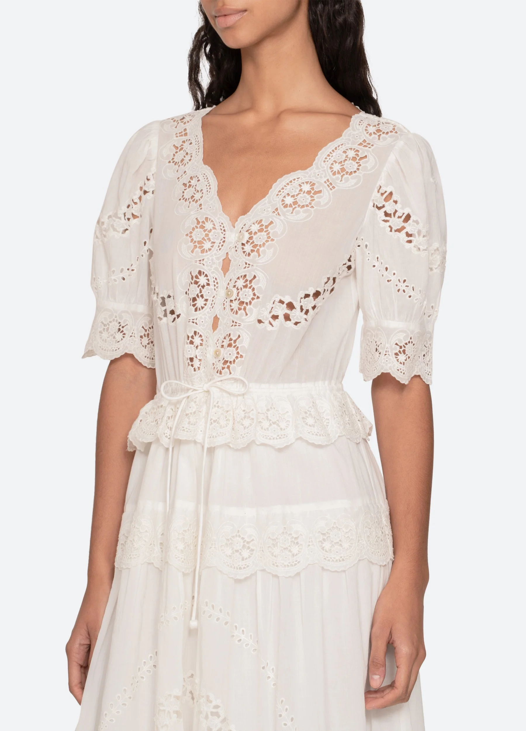 Sea NY Sofia Dress - Cream - Image 7