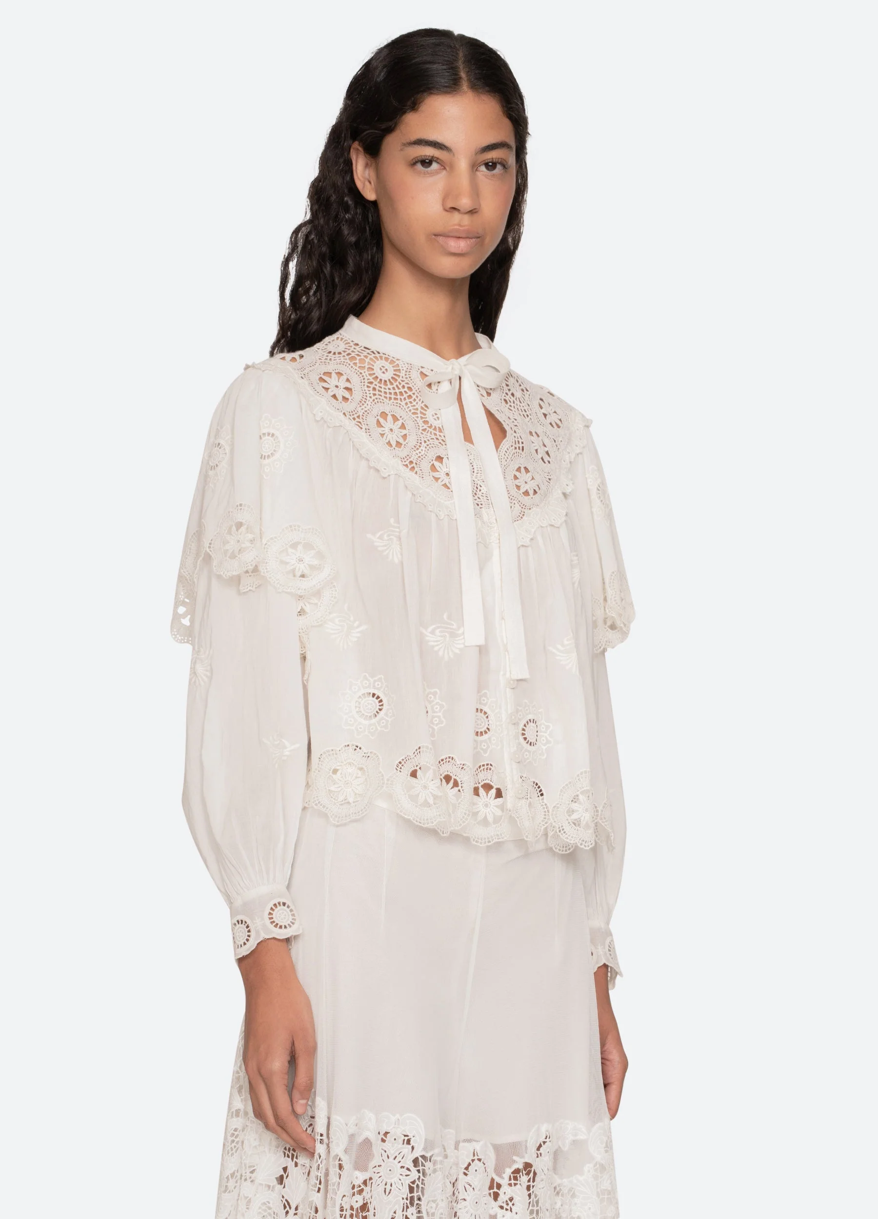 Sea NY Sofia L/S Top - Cream - Image 5
