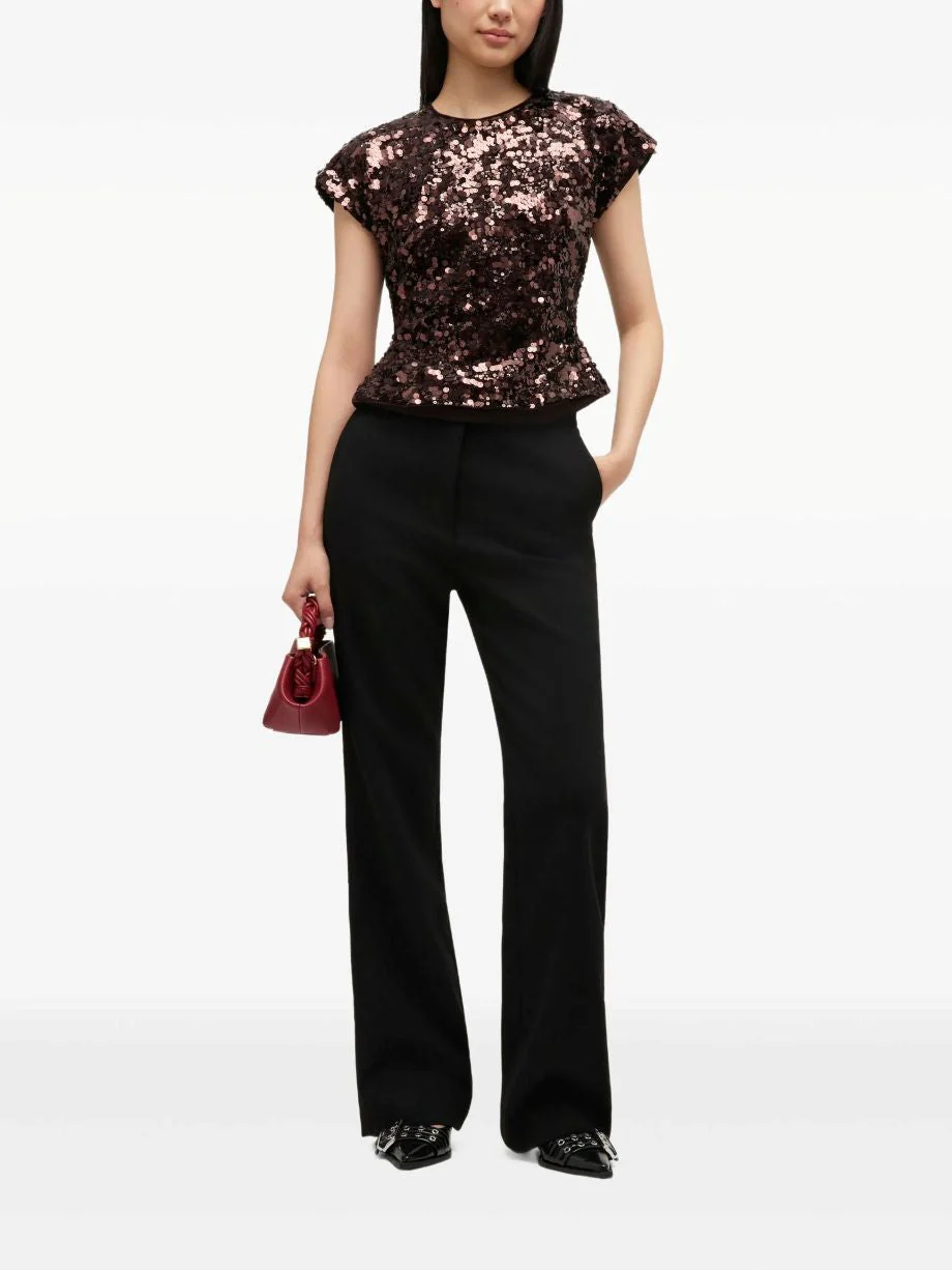 Ganni Velvet Sequin Top - Image 2