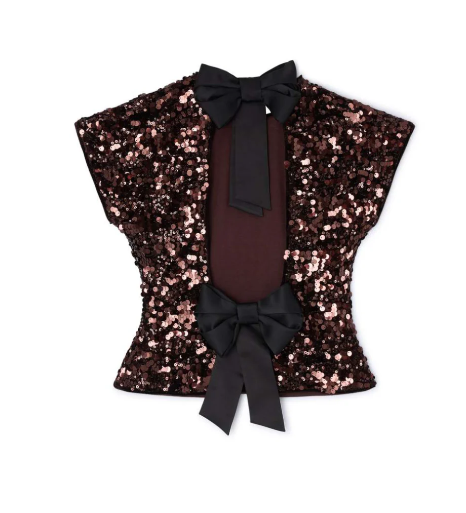 Ganni Velvet Sequin Top - Image 3