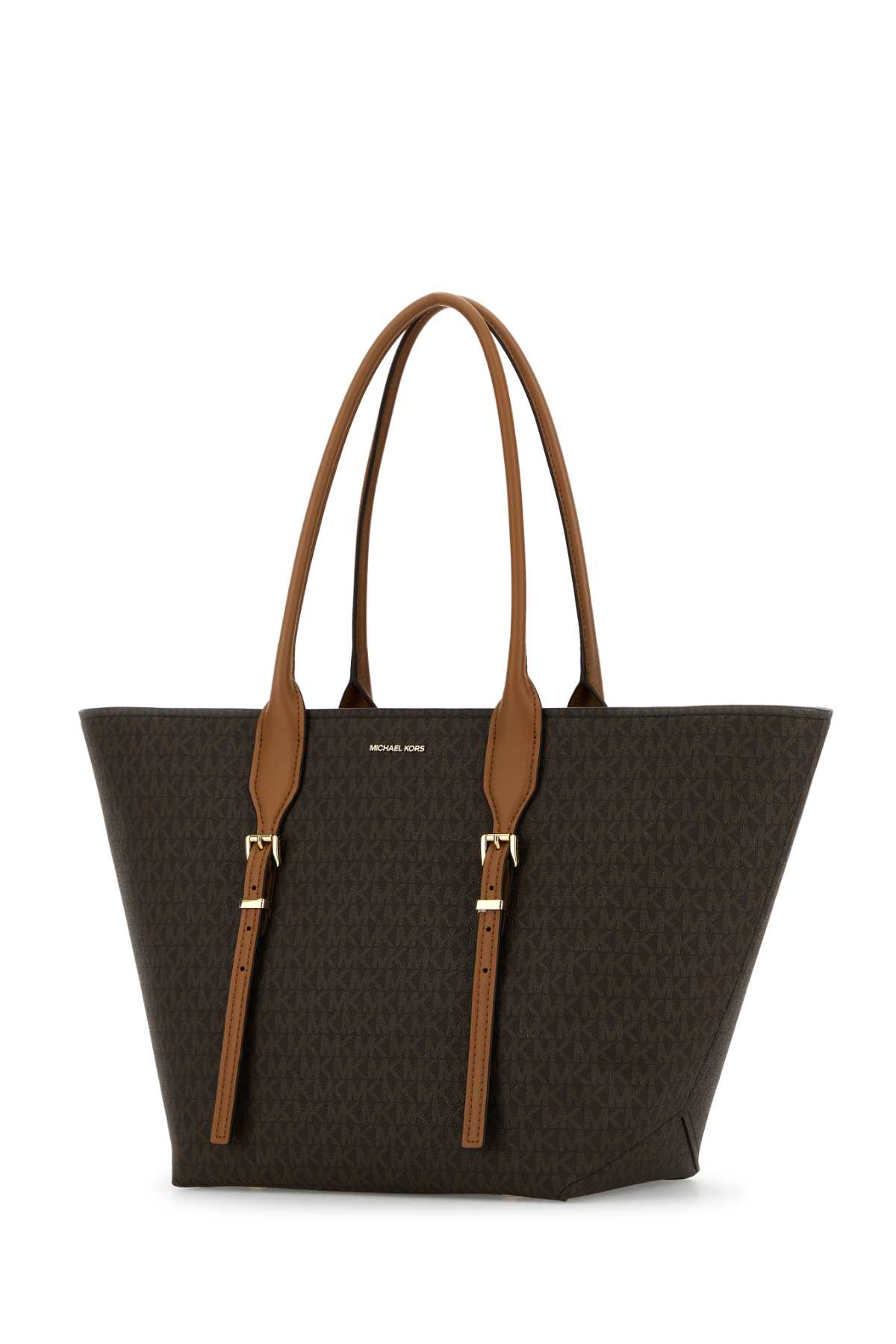 Michael Kors Printed Canvas Moore Shopping Bag Tote - Brown Acorn - Image 2