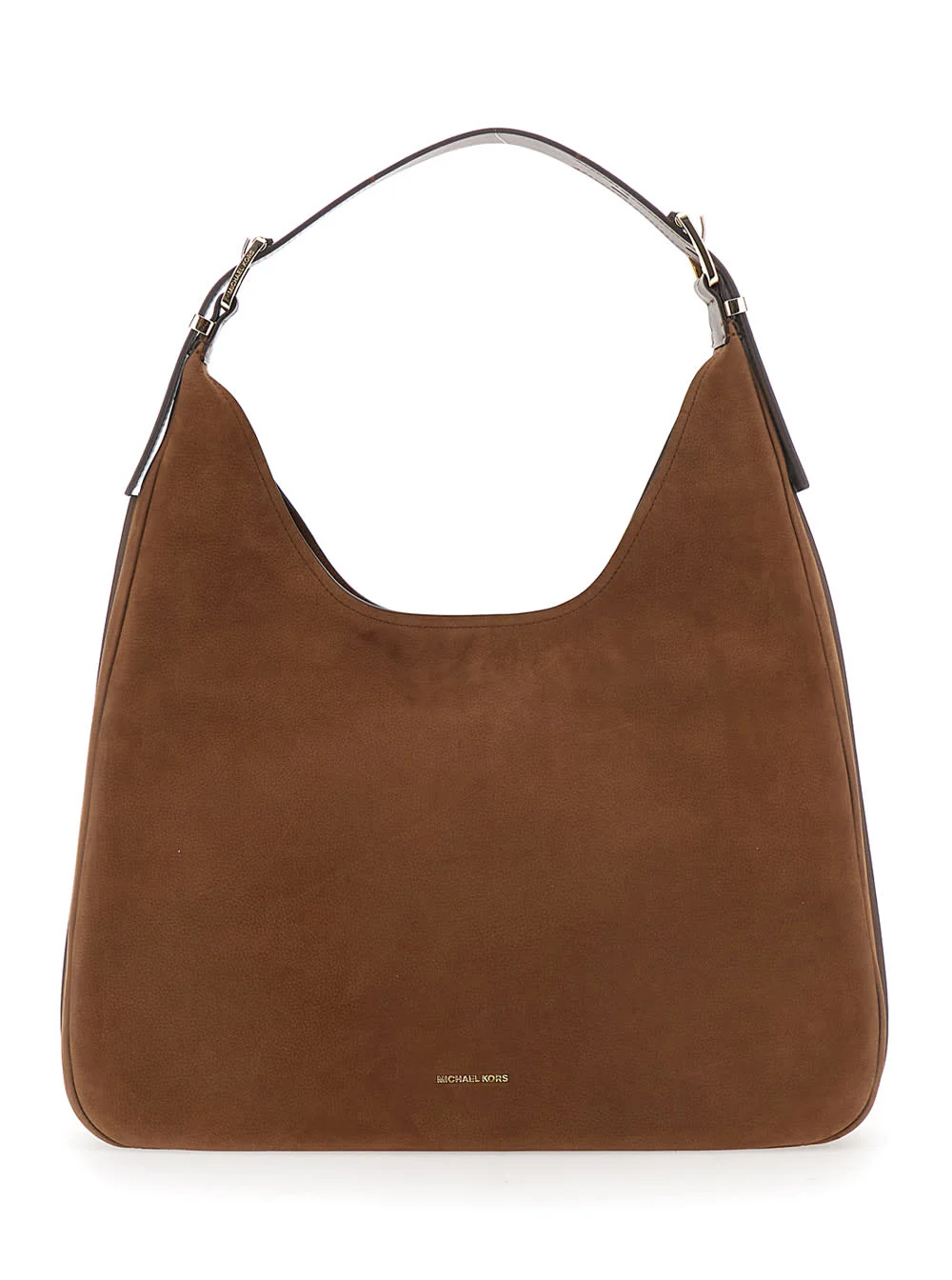 Michael Kors Brown Shoulder Bag With Logo Lettering on the Front in Leather Shoulder Bag - Dark Caramel