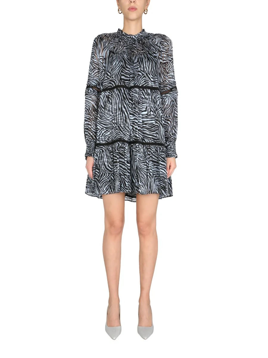 Michael Kors Flounce Dress - Blue - Image 2