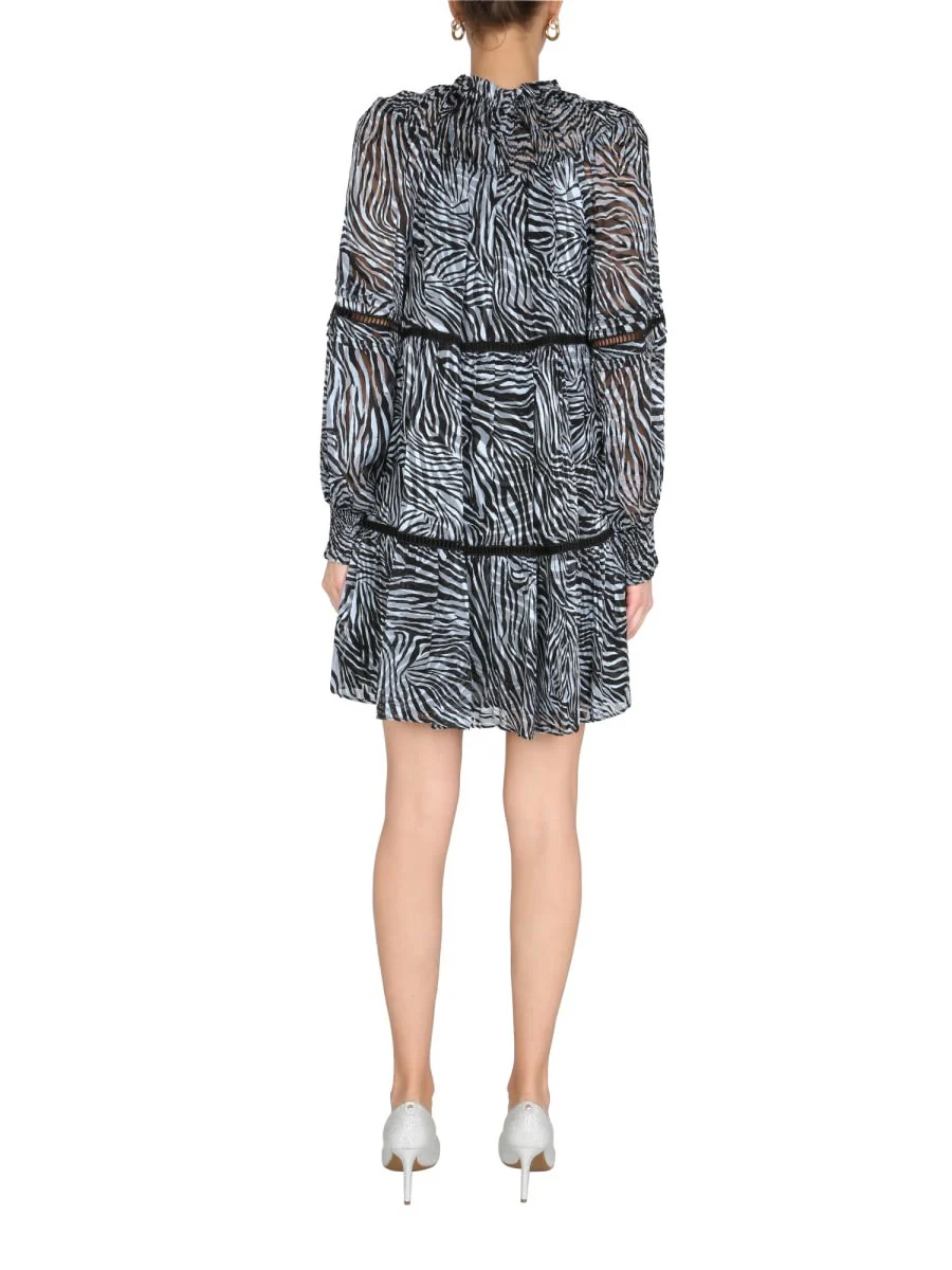 Michael Kors Flounce Dress - Blue - Image 3