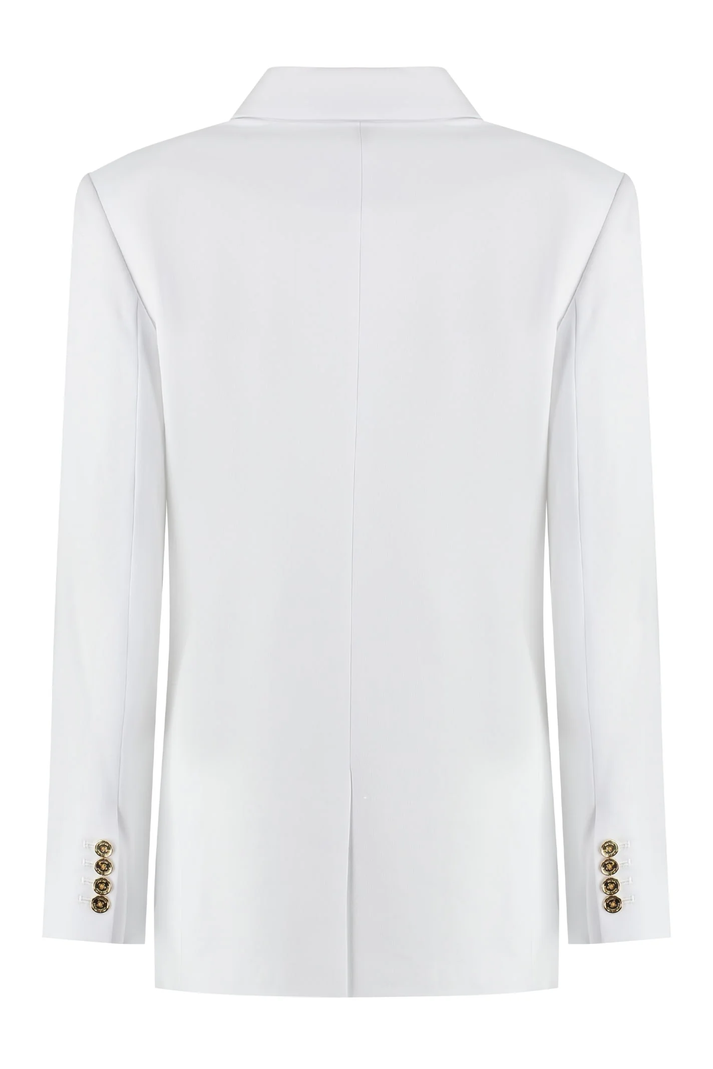 Michael Kors Double-Breasted Crepe Blazer - White - Image 2