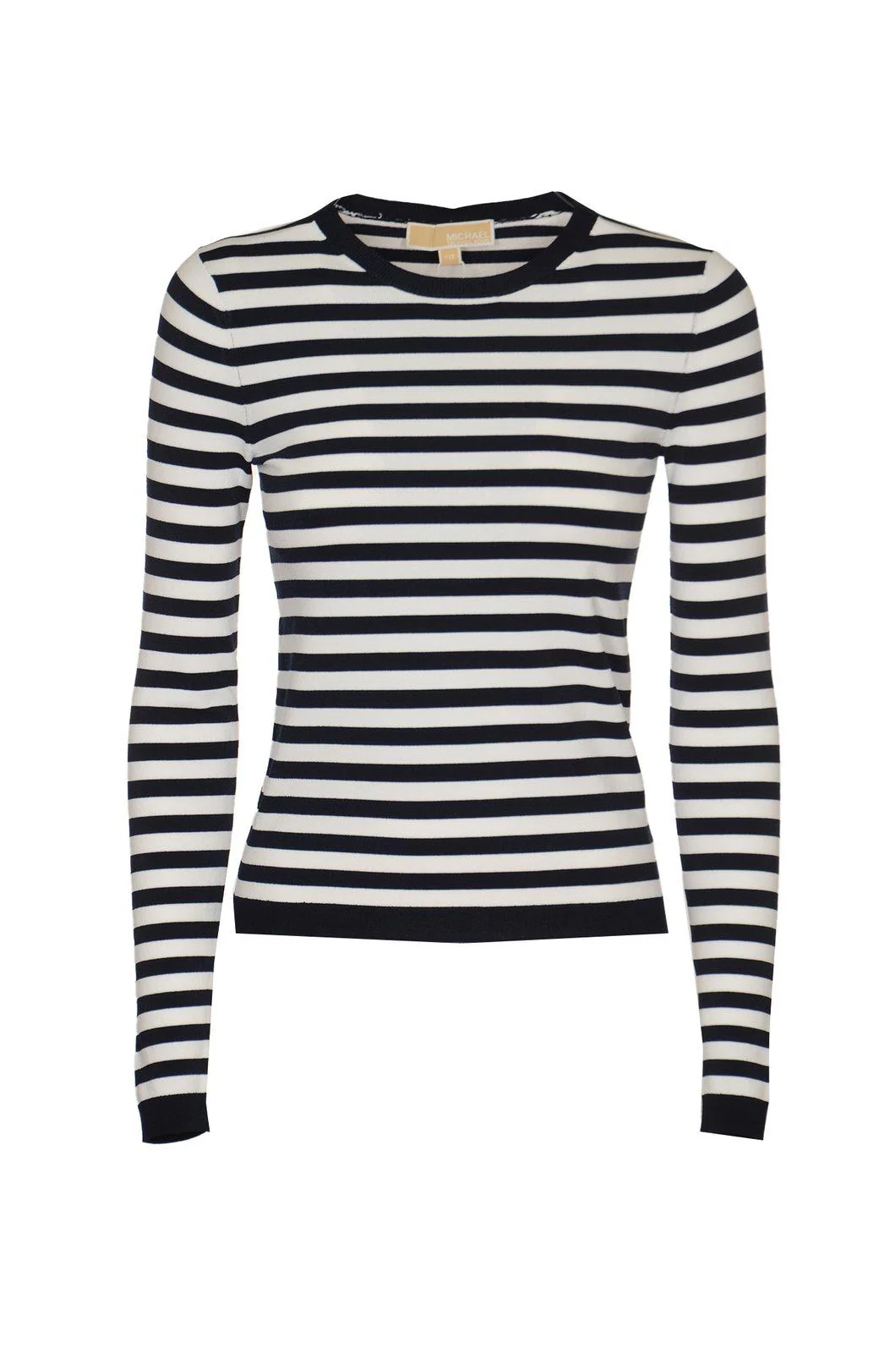 Michael Kors Striped Crewneck T-Shirt Top - BLU-B.CO