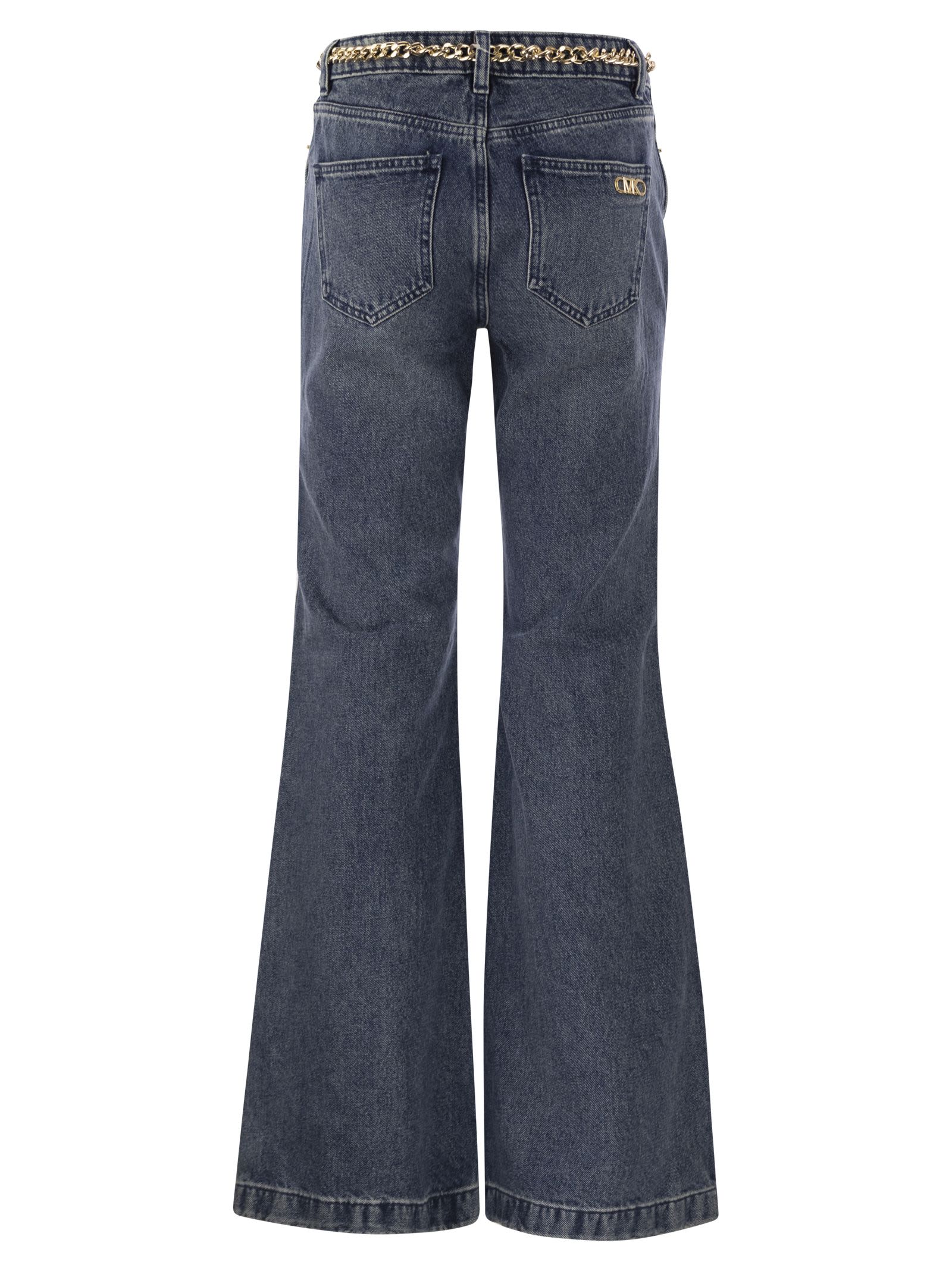 Michael Kors Flared Chain Belt Jeans - Blue - Image 2