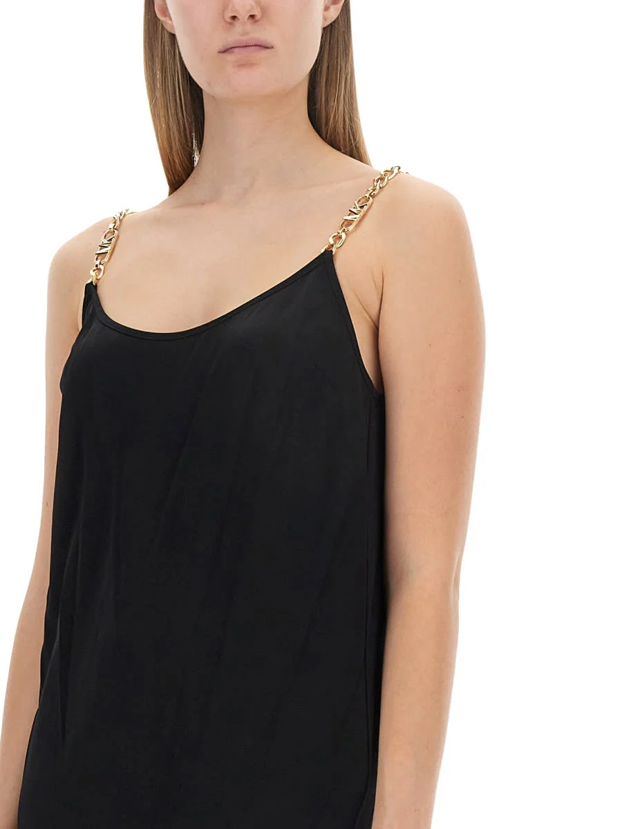 Michael Kors Dress With Logo Straps - Black - Image 2