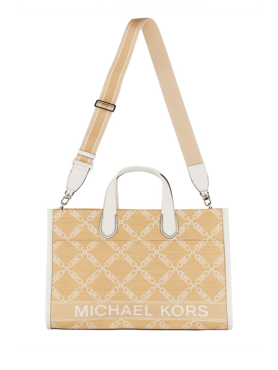 Michael Kors Gigi Large Tote Bag - NATURALE-BIANCO - Image 3