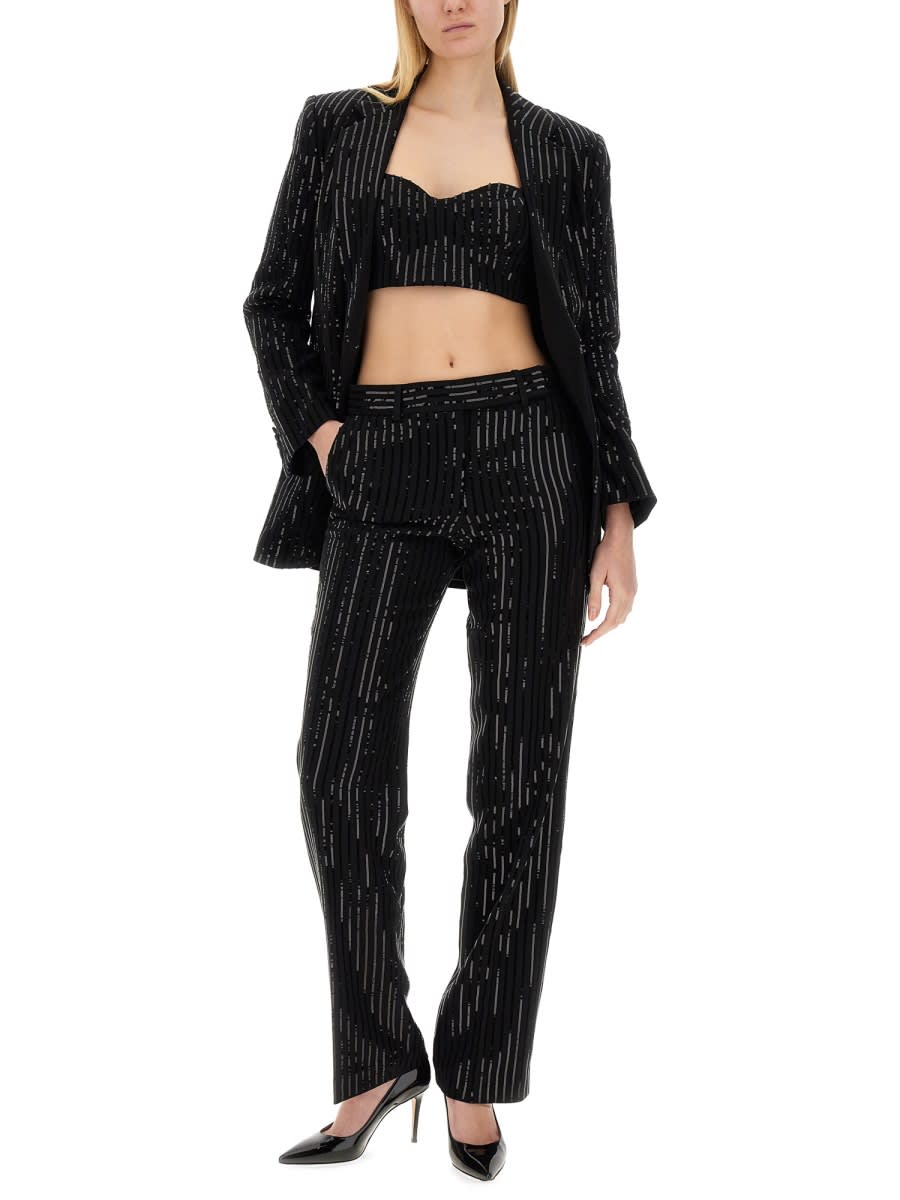 Michael Kors Crepe Bustier Top - Black - Image 2